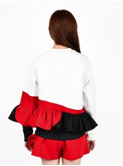 Hanorac din bumbac cu volane Pavlova Ioana Ciolacu