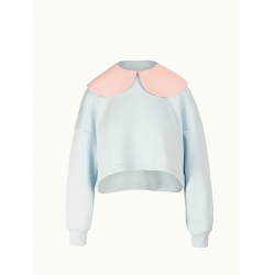 Baby blue cotton sweathsirt Orchid Ioana Ciolacu