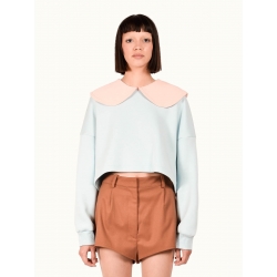 Baby blue cotton sweathsirt Orchid Ioana Ciolacu