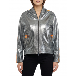 Silver sweatshirt with neon panels Edita Lupea