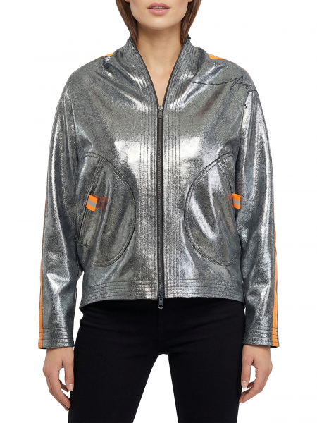 Silver sweatshirt with neon panels Edita Lupea
