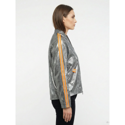 Silver sweatshirt with neon panels Edita Lupea