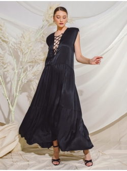 Black maxi dress with strings Ramelle
