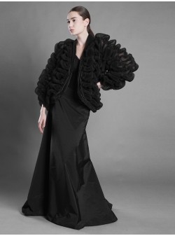Blazer din tull plisat cu organza Silvia Șerban