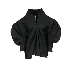 Camasa neagra cu maneci supradimensionate