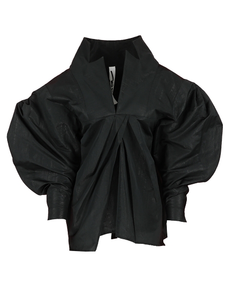 Camasa neagra cu maneci supradimensionate