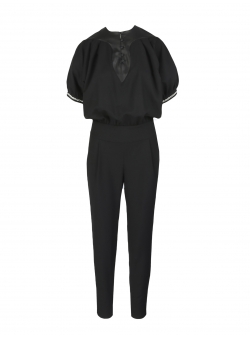 Black Jumpsuit With Medium Sleeves