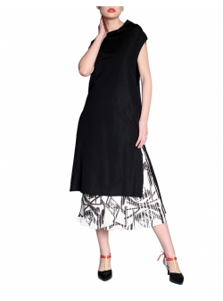 Black Midi Tunic Dress