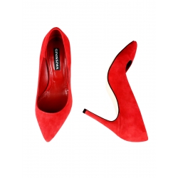 Red Suede Stiletto Shoes
