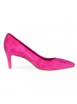 Pantofi din piele intoarsa roz