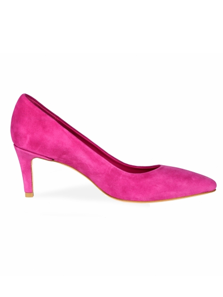 Pantofi din piele intoarsa roz