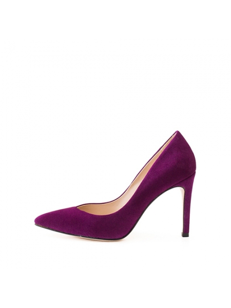 Purple Natural Leather High Heels Alice