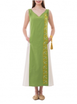 Maxi Green Dress Nicoleta Obis