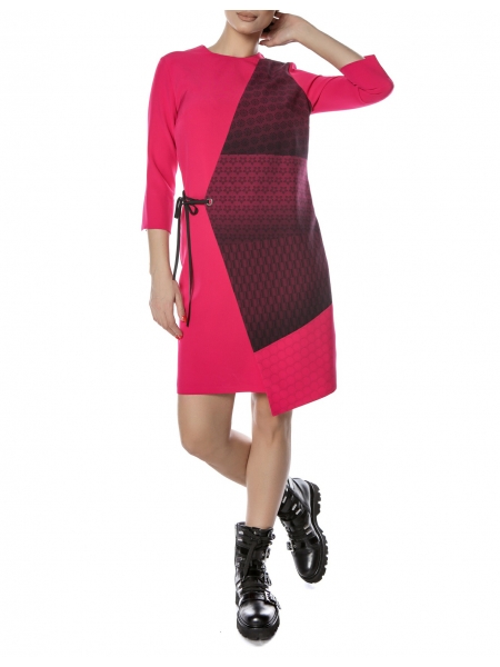 Magenta Dress With Sleeves Entino